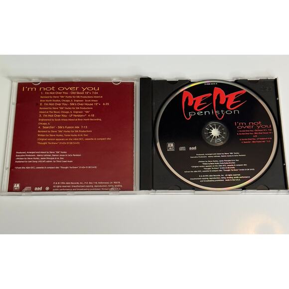 CeCe Peniston – I’m Not Over You 1994 CD Single A&M Records Dance House Remixes - Picture 3 of 6